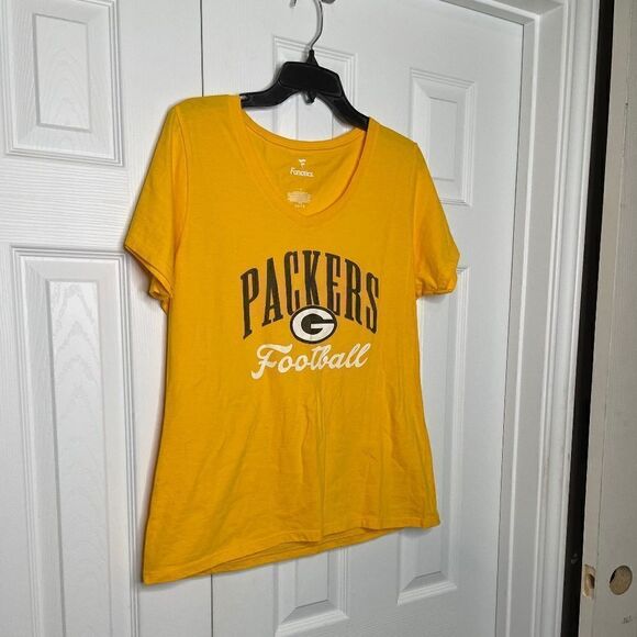 Fanatics Bright Yellow Green Bay Packers T-Shirt - L - Picture 1 of 7